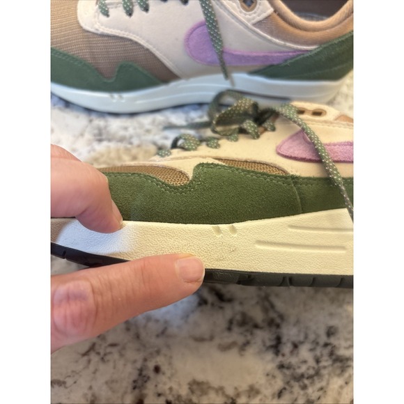 Size 7 Nike Air Max 1 NH  DR9773-300 TreeLine Skunk Men's Sneakers - Picture 12 of 16